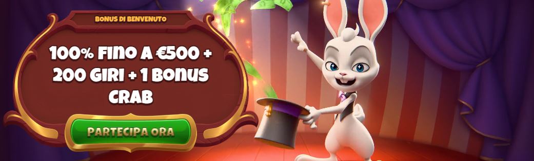 Banner del bonus di benvenuto di Magius Casino con giri gratuiti