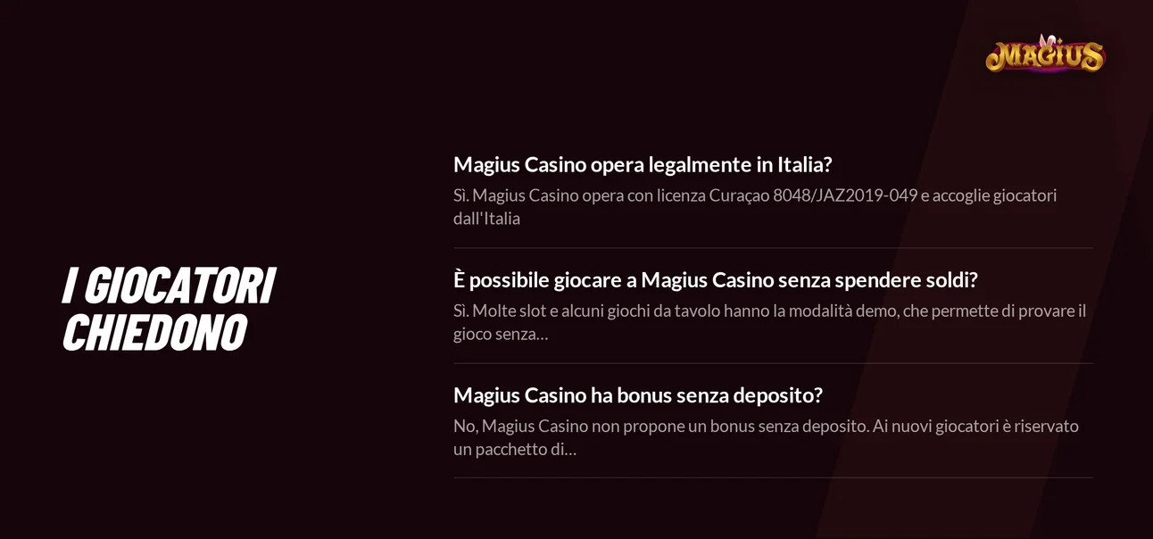 Trova risposta alle domande più comuni